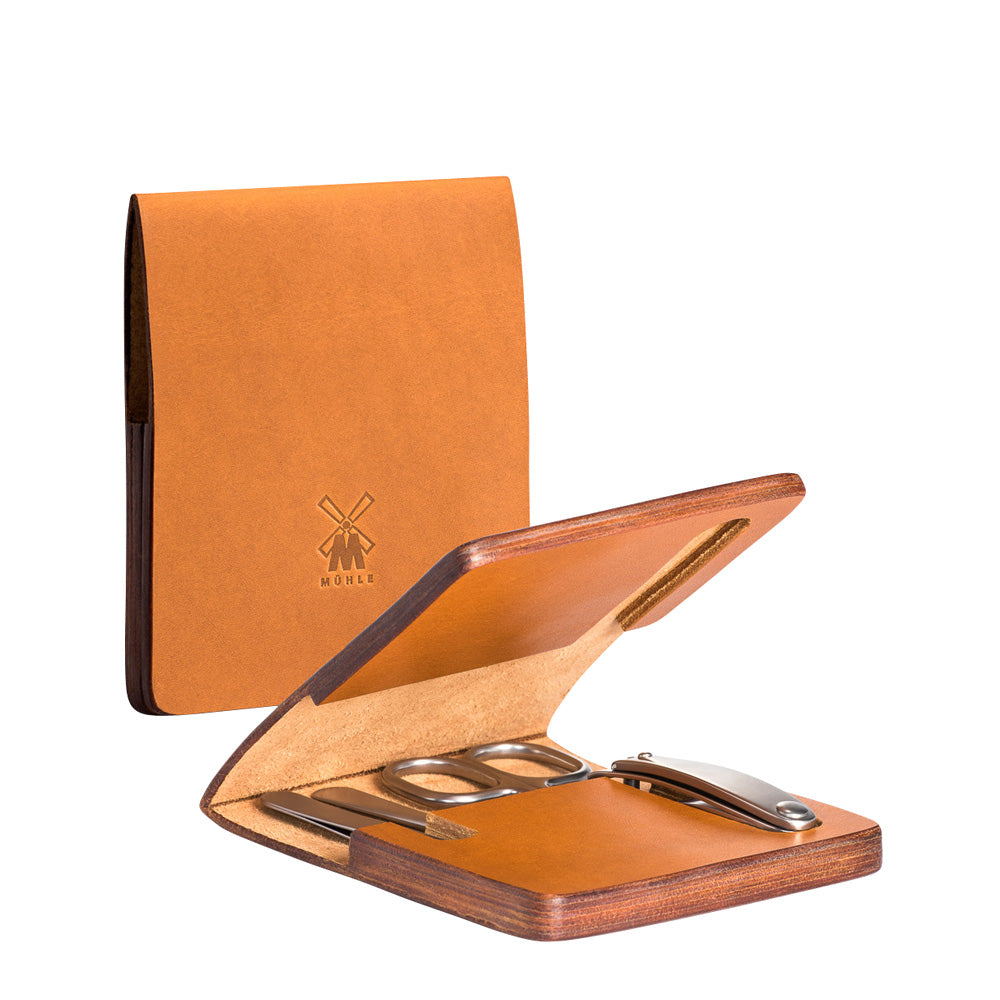 MUHLE TRAVEL Manicure Set in Cowhide Case