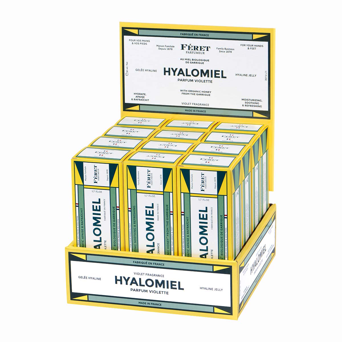 Féret Parfumeur 'Hyalomiel' Violette Gel Moisturizer (50ml) - 12 Units + Display