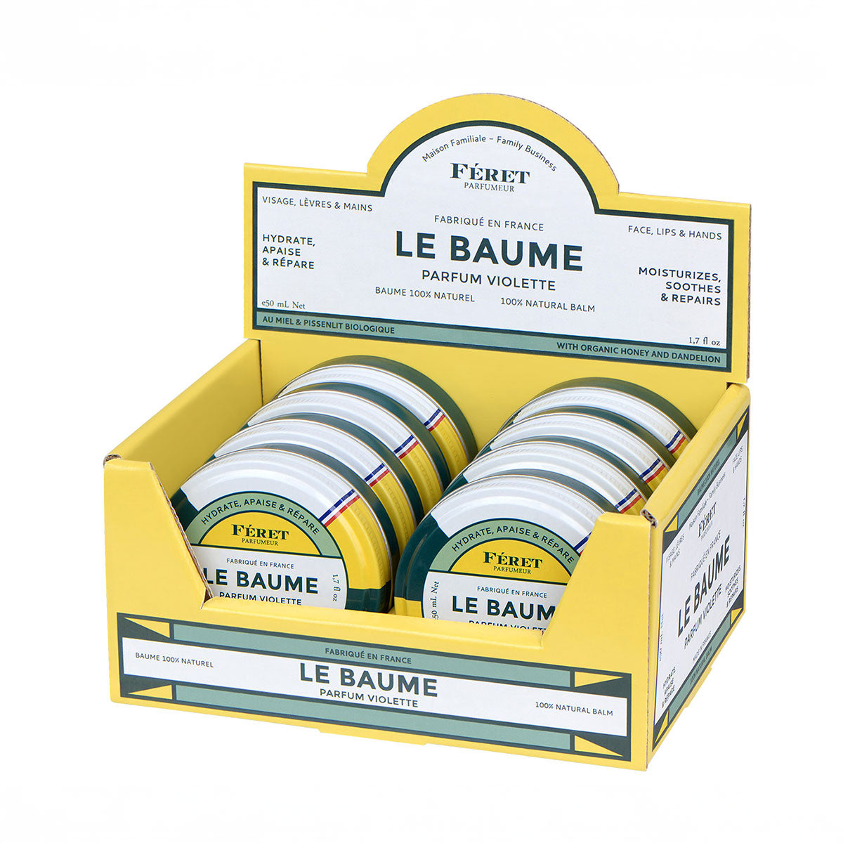 Féret Parfumeur 'Le Baume' Violet Multi-Purpose Balm (50ml) - 8 Pack + Display