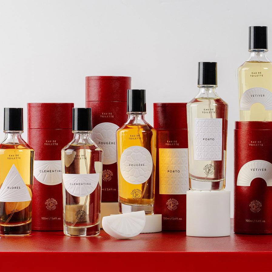 Group shot of Claus Porto fragrances