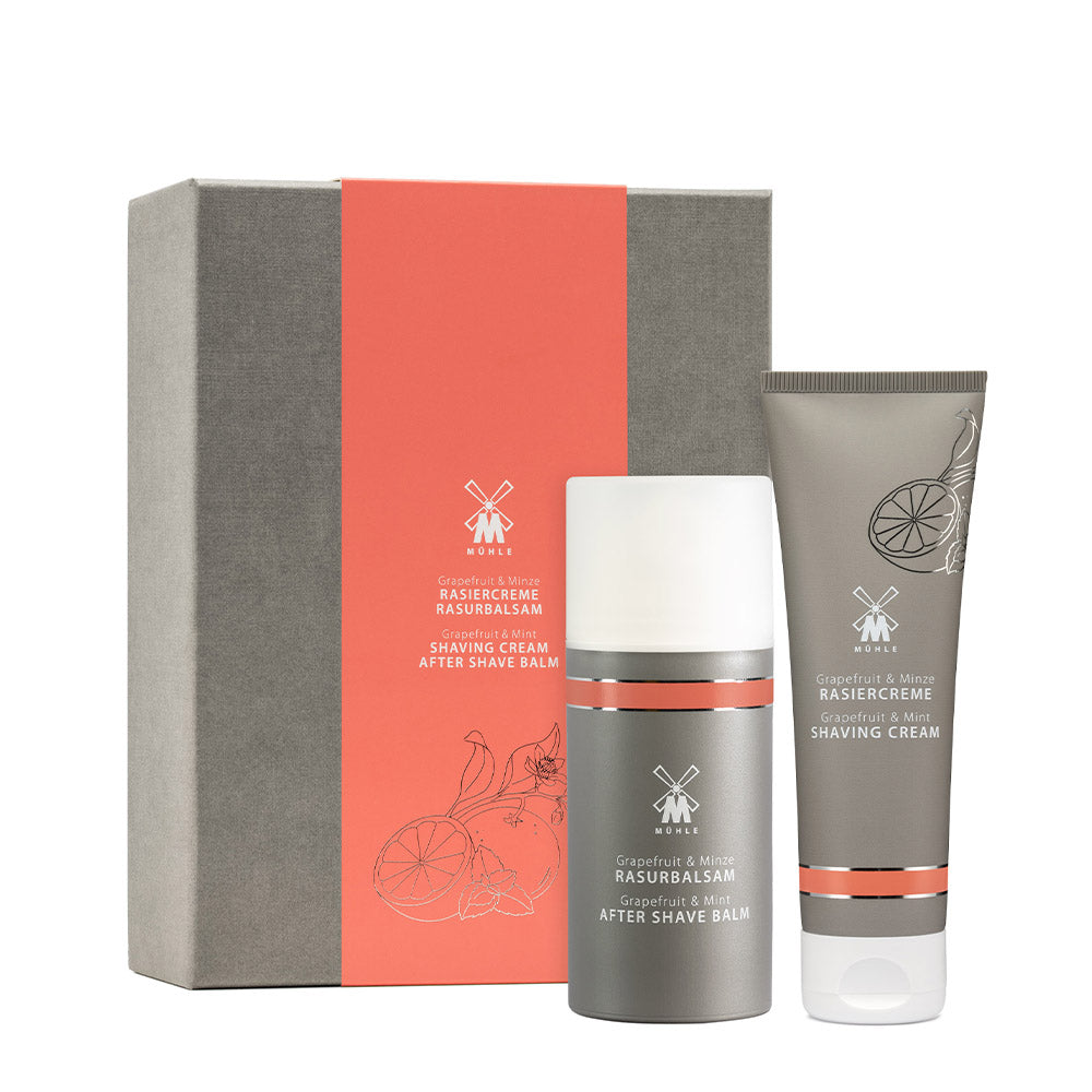 MÜHLE SHAVE CARE Grapefruit & Mint Shaving Cream & Aftershave Gift Set