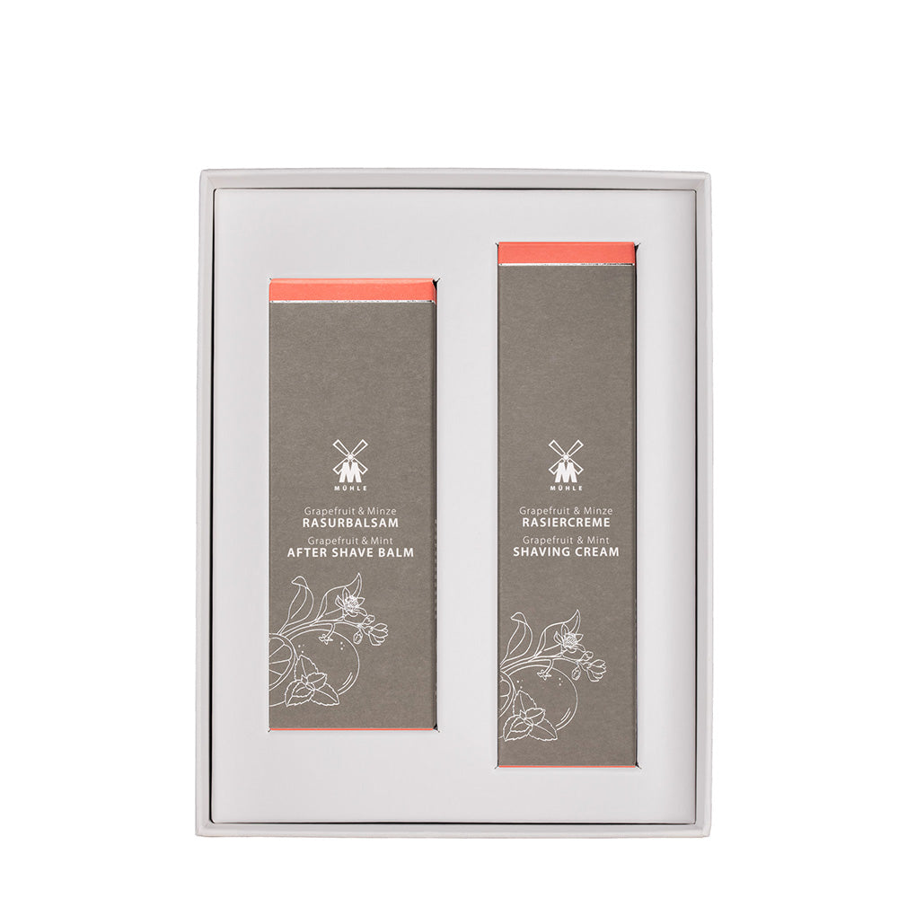 MÜHLE SHAVE CARE Grapefruit & Mint Shaving Cream & Aftershave Gift Set