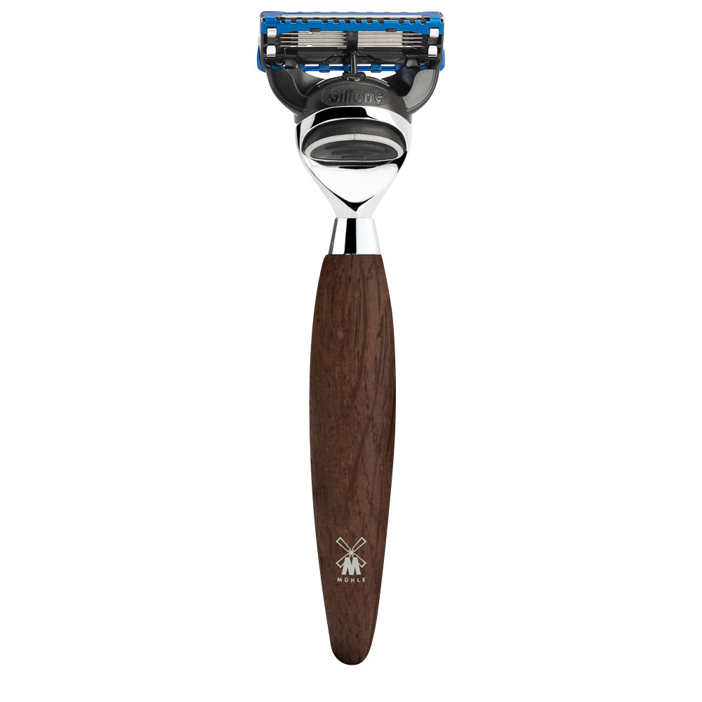Muhler Razorblade MUHLE KOSMO Bog Oak Gillette Fusion Razor (5-blade) – The Brighton Group UK