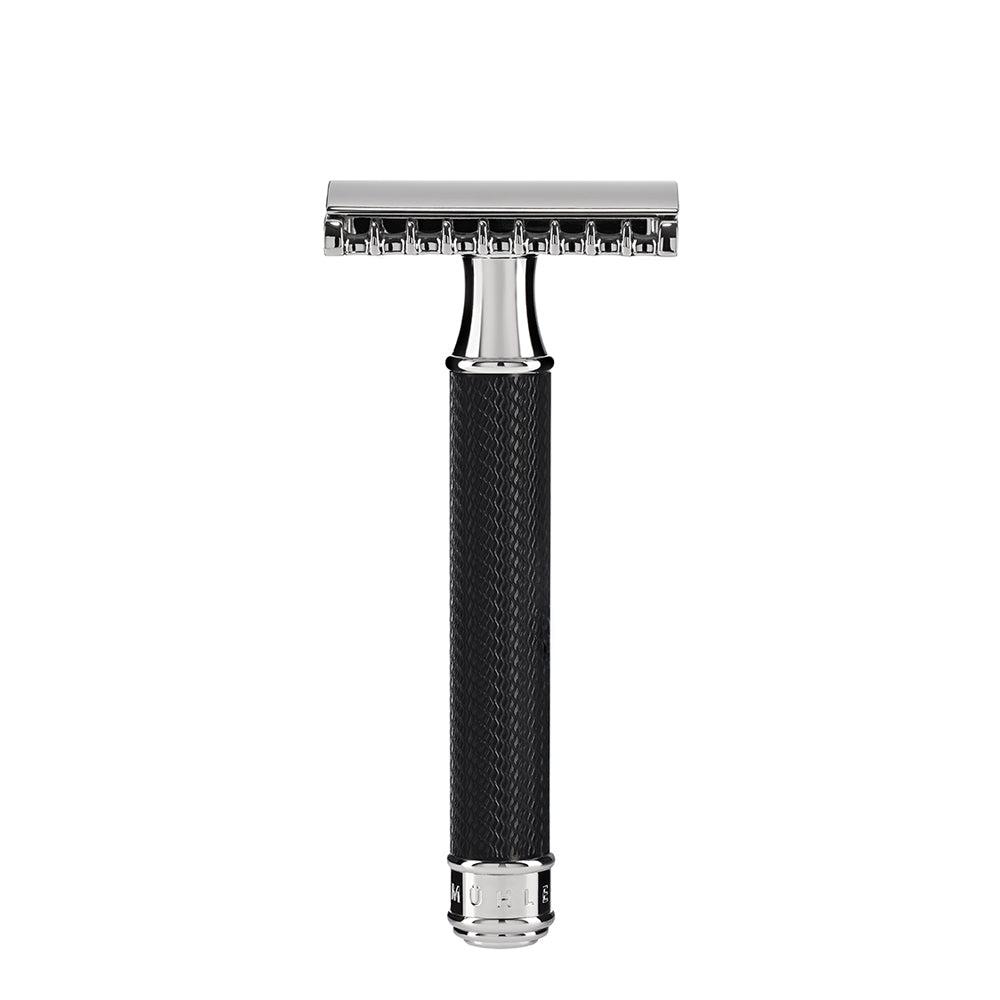 MUHLE TRADITIONAL Black and Chrome Open Comb Safety Razor R41 – The ...