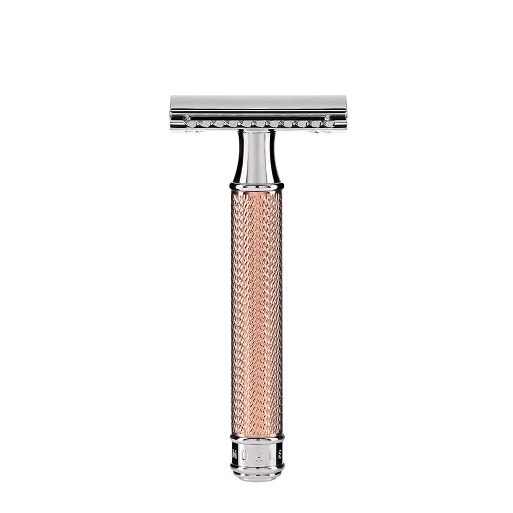 Brown Razor Body MUHLE TRADITIONAL Rose Gold Closed Comb Safety Razor – The Brighton ...