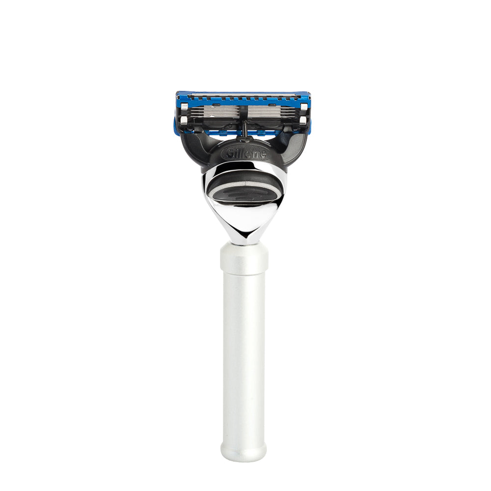 MUHLE TRAVEL Silver Anodised Aluminum Fusion Travel Razor