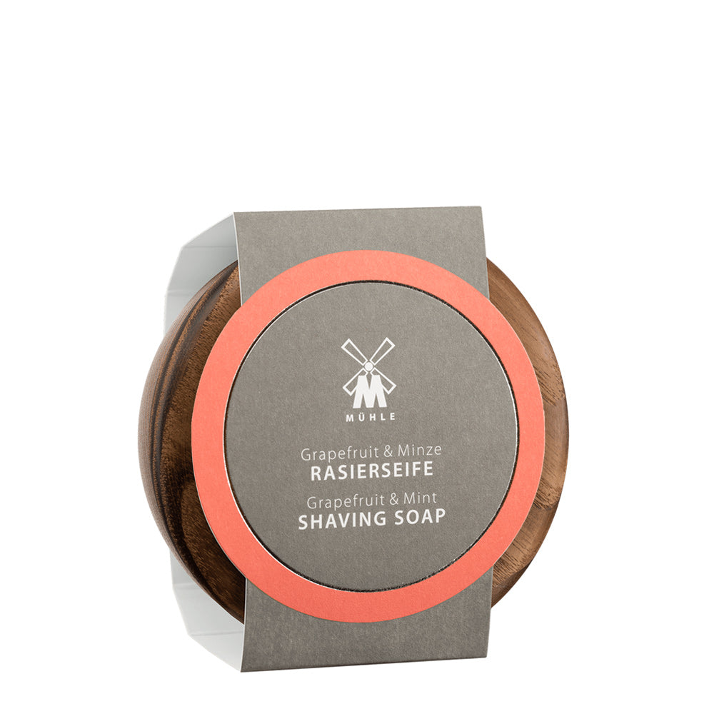 MUHLE Wooden Bowl with Grapefruit & Mint Shaving Soap