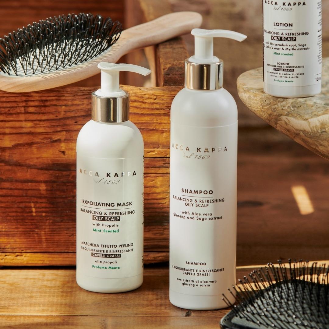 ACCA KAPPA Balancing & Refreshing Exfoliating Mask and Shampoo